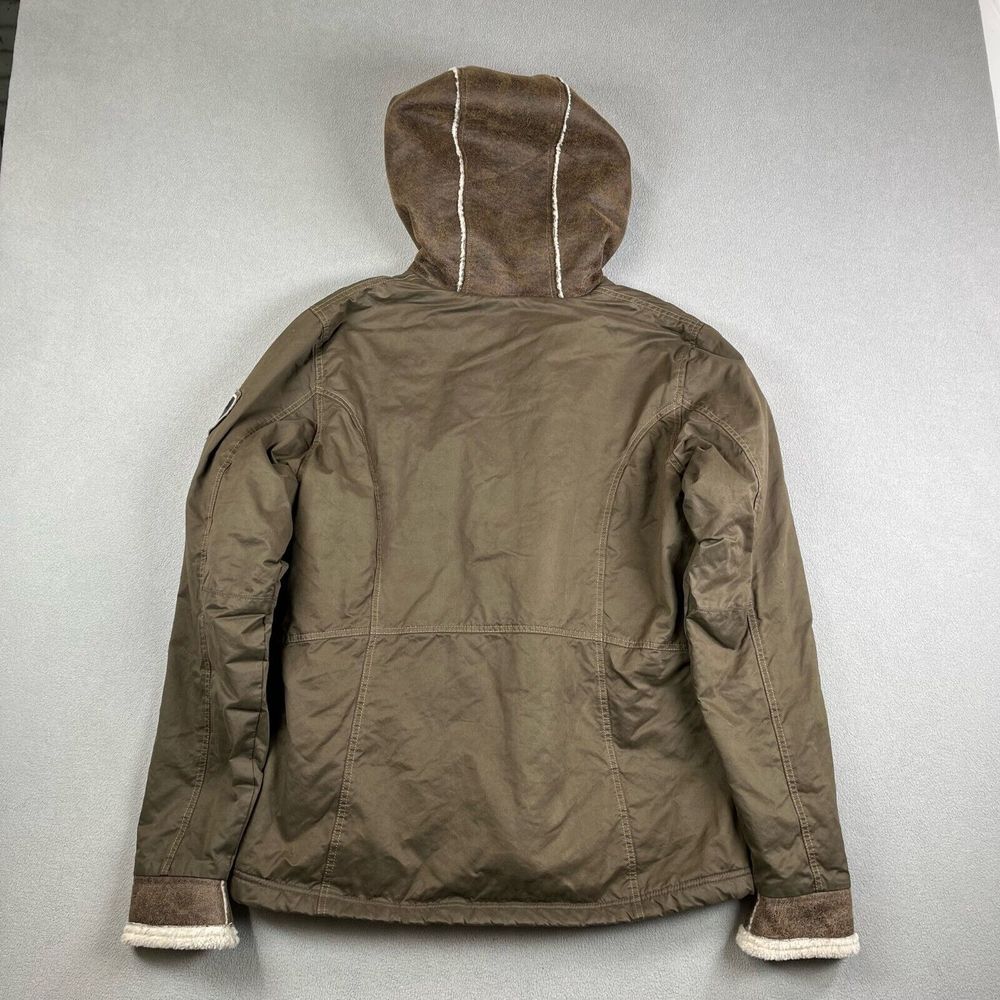 Kuhl Jacket Mens Large Projekt Arktik Hooded Fleece Lined Olive Brown Coat 2067 - Picture 6 of 14
